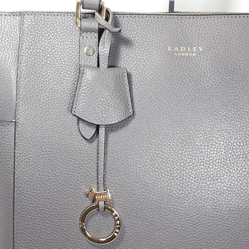 Radley London Silk Street Gray Large Zip-Top Tote Bag - Picture 15 of 16